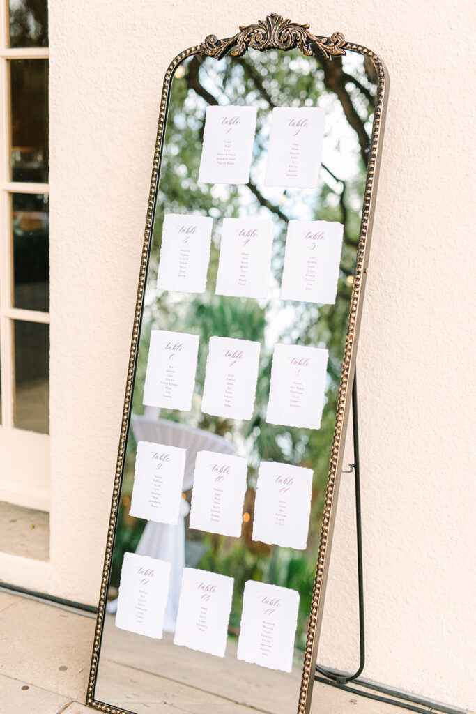 wedding seating chart